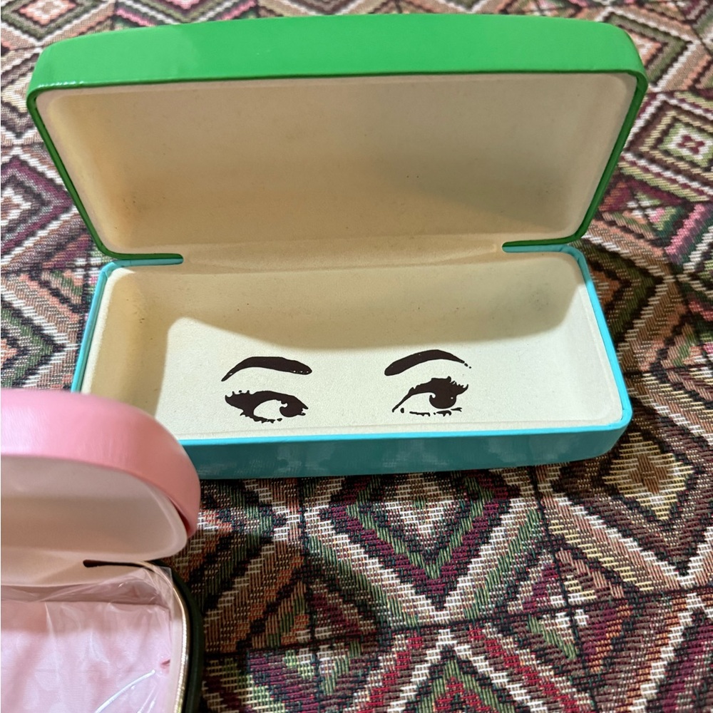 Kate Spade  Green and Pink Lot of 2 Eyeglasses Cases - Picture 4 of 8